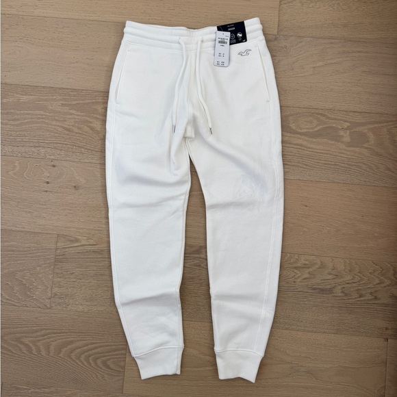 Hollister Other - Hollister White XS Jogger Sweatpants Drawstring Fleece Stretch